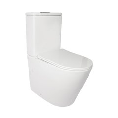 Унітаз-компакт Qtap Stork безобідковий з сидінням Soft-close (QT15222179W)