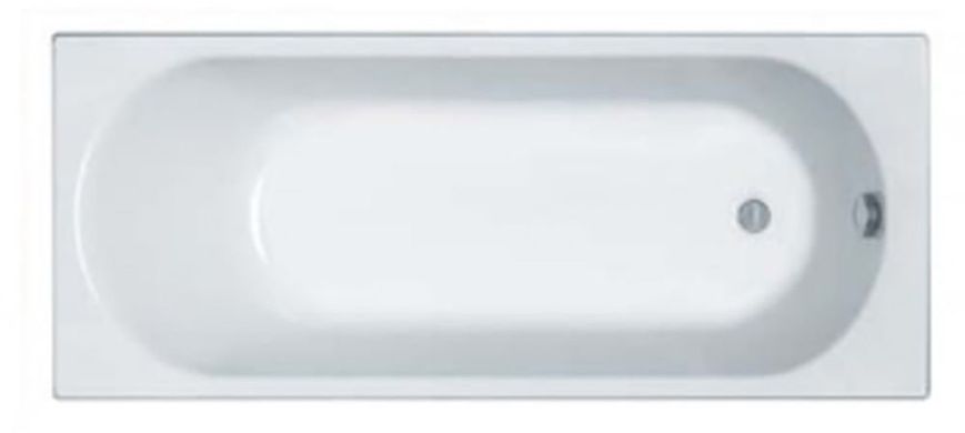Ванна акрилова KOLO OPAL PLUS прямокутна, боковий злив 1700x700 мм, без ніжок, біла XWP137000N