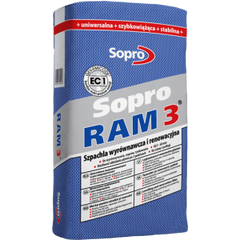 Шпаклівка SOPRO RAM3 для вирівнювання і відновлювальних робіт 25 кг (454/25)
