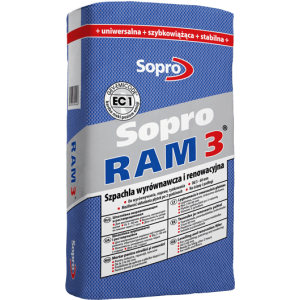 Шпаклівка SOPRO RAM3 для вирівнювання і відновлювальних робіт 25 кг (454/25)