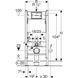 Инсталляция Geberit Duofix со встроенным бачком Delta, без клавиши 111.153.00.1