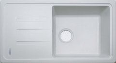 Кухонна мийка Adamant SLIM LONG 780х435х200, з сифоном, 01 білий