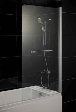 Скляна шторка для ванни EGER 800x1500 мм права, скло тоноване 599-02R grey