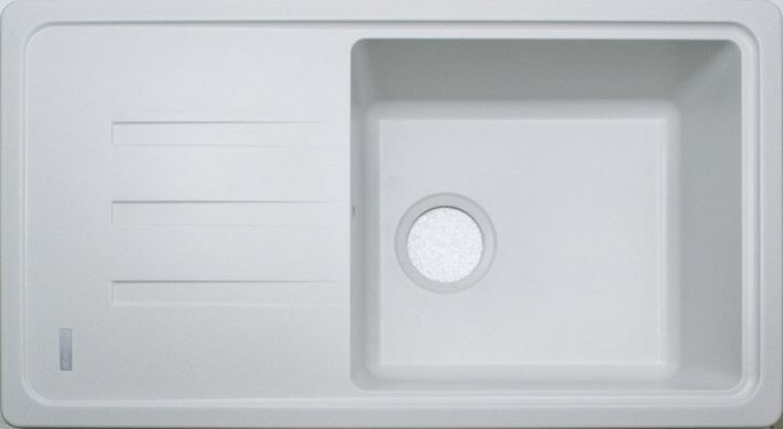 Кухонная мойка Adamant SLIM LONG 780х435х200, с сифоном, 01 белый