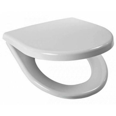 Сидіння для унітазу Jika Lyra Plus дюропластове, антибактеріальне, звичайне опускання, з кріпленням, колір білий H8933803000631