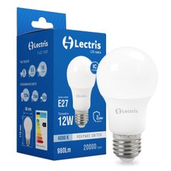 Лампа LED Lectris A60 12W 4000K 220V E27 (1-LC-1107)