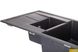 Кухонна мийка GRANADO LEON Black Shine врізна 765x490 мм, із сифоном автомат (1001)
