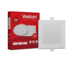 Світильник LED врізний квадратний Vestum 6W 4000K 220V (1-VS-5202)