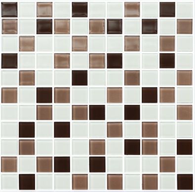 Мозаїка скляна Kotto Keramika 300x300 мм coffe m/coffe w/white GM 4035 C3