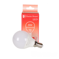 LED лампа Electro House "шар" E14 P45 5W EH-LMP-1261