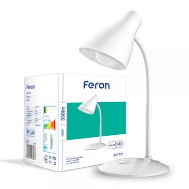 Настольный светодиодный светильник Feron DE1727 white (40047)