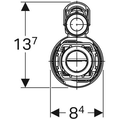 Сливной клапан Geberit type 290, двойной смыв, хром глянцевый 282.303.21.2