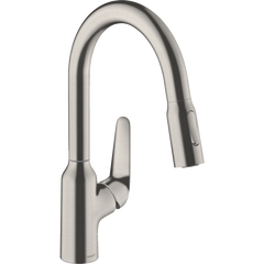 Змішувач для кухні Hansgrohe M42-H180 Stainless Steel Finish з висувним виливом 71801800