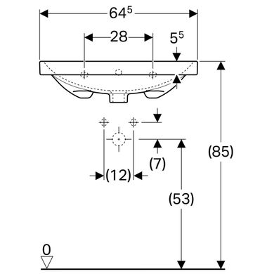 Раковина Geberit Acanto 500.621.01.2