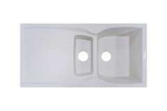 Кухонна мийка Adamant NEW LINE PLUS 975х495х235 мм, з сифоном, 01 білий