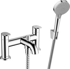 Змішувач Hansgrohe Vernis Blend врізний на край ванни на 2 отвори з душовим комплектом, Chrome (71461000)