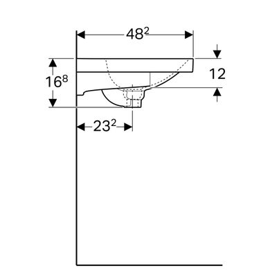 Раковина Geberit Acanto 500.622.01.2