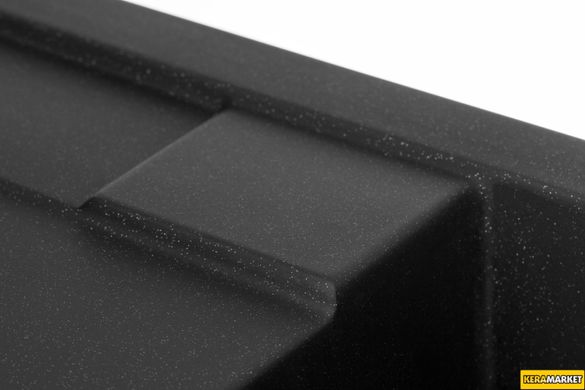 Кухонна мийка GRANADO ALTEA Black Shine врізна 610x495 мм, із сифоном автомат (1301)
