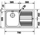 Кухонна мийка FRANKE LOGICA LINE вбудована зверху, 1-камерна, чаша зліва 790х500 мм h180, хром 101.0381.810