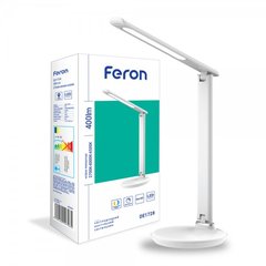 Настільний світлодіодний світильник Feron DE1728 white (40049)