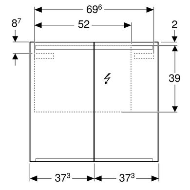 Дзеркальна шафа Geberit Option 500.205.00.1