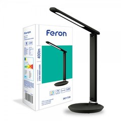 Настольный светодиодный светильник Feron DE1728 black (40050)