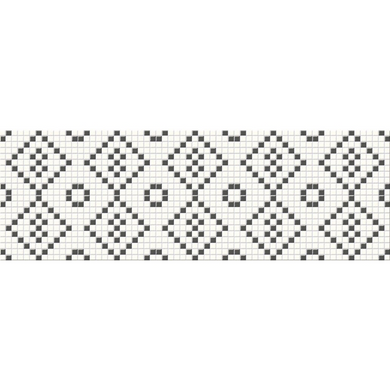 Плитка OPOCZNO Pret A Porter Black & White Mosaic 25x75 для стен (декор) (091605)