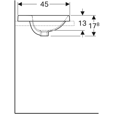 Раковина Geberit VariForm 50х45 глазурованная / белая 500.715.01.2