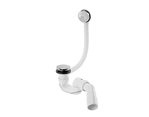 Сифон RADAWAY с переливом, для ванн и глубоких поддонов Click-clack с функцией самоочистки, ∅ 50 мм, хром B602R