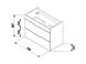 Тумба з раковиною Jika Cube підвісна 800x430 мм h607, з одним отвором під змішувач, білий H4537621763001