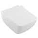 Унитаз подвесной Villeroy & Boch Venticello безободковый, с сиденьем SlimSeat с функциями Soft Close и QuickRelease, цвет белый 4611RS01