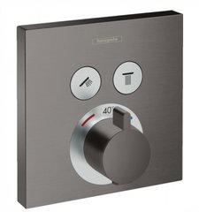 Термостат прихованого монтажу Hansgrohe ShowerSelect на 2 клавіші Brushed Black 15763340