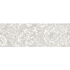 Плитка OPOCZNO Pret A Porter White Inserto Flower 25x75 для стен (декор) (091606)