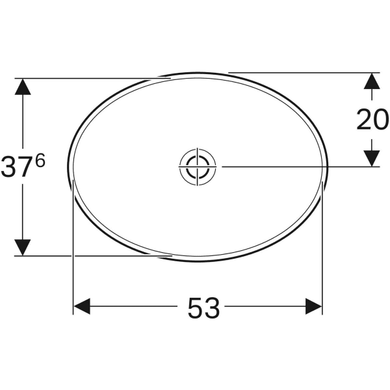 Раковина Geberit VariForm 55х40 глазурованная / белая 500.719.01.2