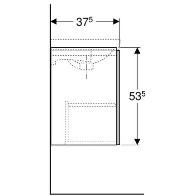 Тумба для раковини Geberit Acanto 500.608.01.2