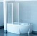 Шторка для ванны RAVAK ROSA VSK2 140 L двухэлементная, левая h1500 мм профиль белый, стекло RAIN 76L7010041