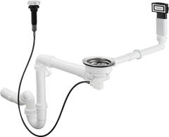 Сифон Hansgrohe D16-11 Automatic з переливом для мийки з композиту на одну чашу 43937000