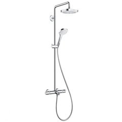 Душова система Hansgrohe Croma Select E Showerpipe 180 2jet з термостатом для ванни, білий/хром 27352400