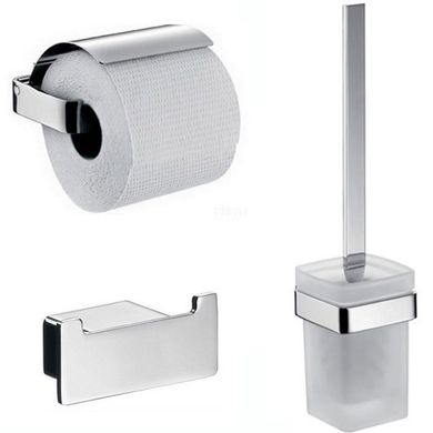 Набор аксесуаров для ванной комнаты EMCO LOFT держатель туалетной бумаги + крючок + щетка туалетна0598 001 00