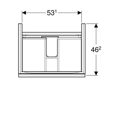 Тумба для раковины Geberit Acanto 500.609.01.2