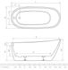 Ванна акрилова RADAWAY NIKIA округла, з сифоном і ніжками 1750x780 мм, білий WA1-41-175x078U-B