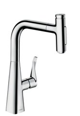 Змішувач для кухні Hansgrohe Metris Select 240 2jet з витяжним виливом 73822000