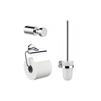 Набір аксесуарів для ванної кімнати EMCO POLO Тримач туалетного паперу + Гачок + щітка туалетна 0798 001 00