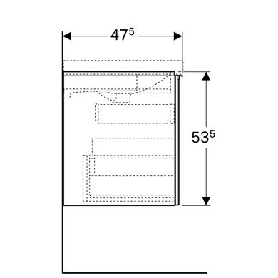 Тумба для раковини Geberit Acanto 500.610.01.2